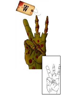 Zombie Tattoo Specific Body Parts tattoo | EFF-00029