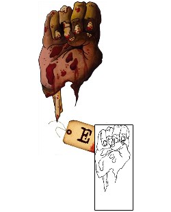 Zombie Tattoo Specific Body Parts tattoo | EFF-00037