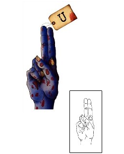 Zombie Tattoo Specific Body Parts tattoo | EFF-00040