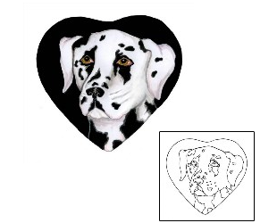 Dog Tattoo Dalmation Heart Tattoo