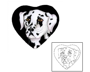 For Women Tattoo Dalmation Heart Tattoo