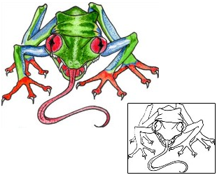 Frog Tattoo Reptiles & Amphibians tattoo | EGF-00090