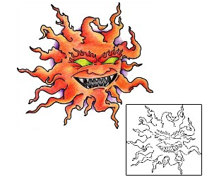 Sun Tattoo Horror tattoo | EHF-00004