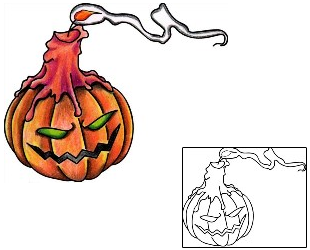 Pumpkin Tattoo Miscellaneous tattoo | EHF-00017