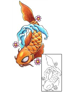 Koi Tattoo Marine Life tattoo | EHF-00024