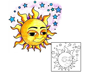 Sun Tattoo Astronomy tattoo | EHF-00025