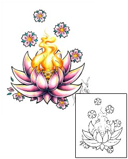 Fire – Flames Tattoo Plant Life tattoo | EJF-00020