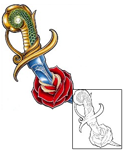 Dagger Tattoo Plant Life tattoo | EJF-00030