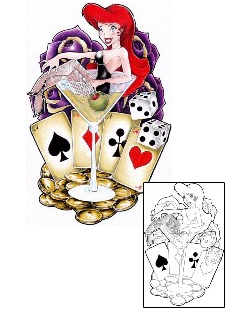 Gambling Tattoo Plant Life tattoo | EJF-00034