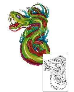 Reptile Tattoo Specific Body Parts tattoo | EKF-00006