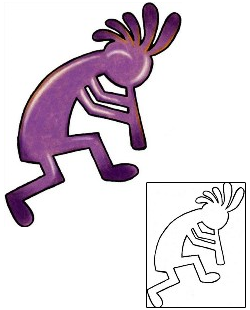 Kokopelli Tattoo Religious & Spiritual tattoo | EKF-00088