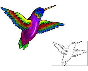 Hummingbird Tattoo For Women tattoo | EKF-00151