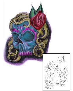 Day of the Dead Tattoo Ethnic tattoo | ELF-00033