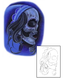 Day of the Dead Tattoo Ethnic tattoo | ELF-00035