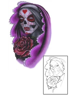 Day of the Dead Tattoo Ethnic tattoo | ELF-00038