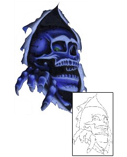 Skeleton Tattoo Horror tattoo | ELF-00045