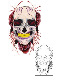 Day of the Dead Tattoo Ethnic tattoo | ELF-00046