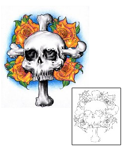 Skull Tattoo Plant Life tattoo | ELF-00081