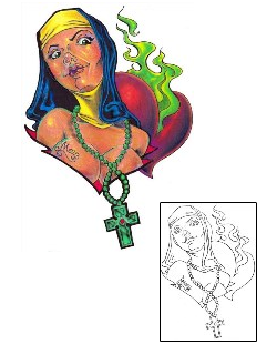 Woman Tattoo Religious & Spiritual tattoo | EOF-00033