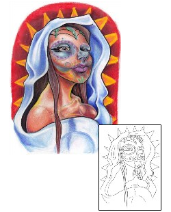 Mary Tattoo Religious & Spiritual tattoo | EOF-00042