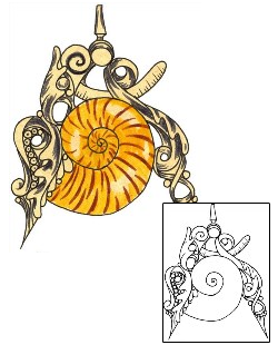 Picture of Snail Shell Tattoo