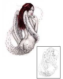 Angel Tattoo Religious & Spiritual tattoo | ETF-00003