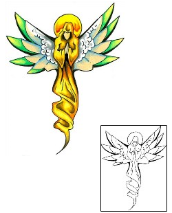 Angel Tattoo Religious & Spiritual tattoo | EUF-00087