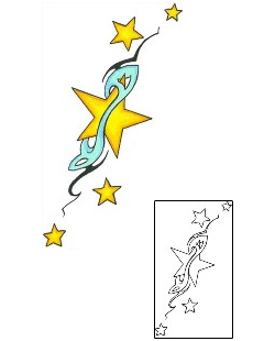 Star Tattoo Astronomy tattoo | EUF-00090
