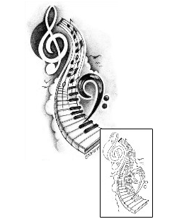 Music Tattoo Miscellaneous tattoo | EWF-00041