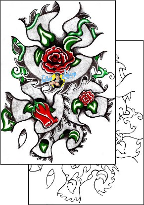 Rose Tattoo plant-life-rose-tattoos-frank-miller-fbf-00004