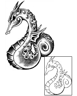 Seahorse Tattoo Marine Life tattoo | FBF-00031