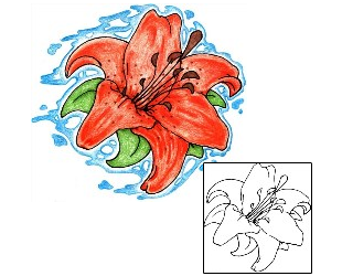 Lily Tattoo Plant Life tattoo | FBF-00035