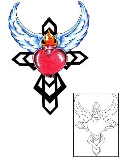 Sacred Heart Tattoo Religious & Spiritual tattoo | FBF-00052