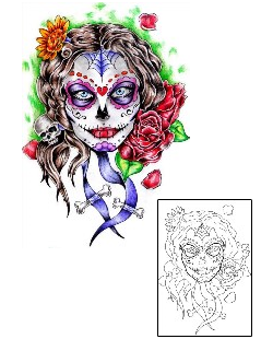 Day of the Dead Tattoo Horror tattoo | FBF-00054