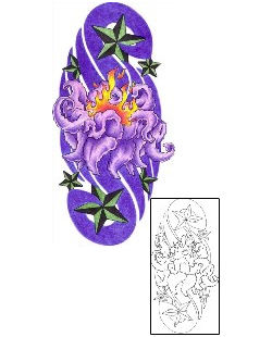 Star Tattoo Plant Life tattoo | FBF-00072