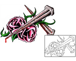 Iron Nail Tattoo Plant Life tattoo | FJF-00014