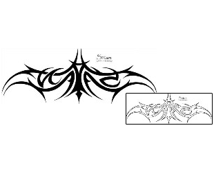 Lettering Tattoo Satan Reflection Tribal Tattoo