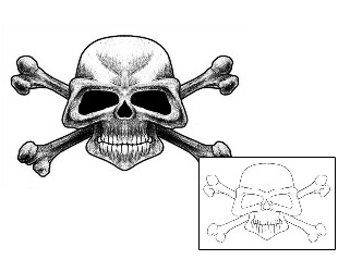 Crossbones Tattoo Horror tattoo | FOF-00240