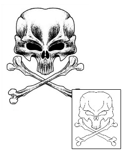 Crossbones Tattoo Horror tattoo | FOF-00247