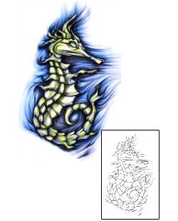 Seahorse Tattoo Marine Life tattoo | FOF-00257