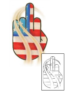 USA Tattoo Specific Body Parts tattoo | FRF-00048