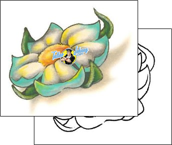 Flower Tattoo plant-life-flowers-tattoos-freehand-robert-frf-00148