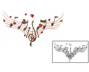 Music Tattoo Specific Body Parts tattoo | FRF-00209