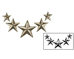 Nautical Star Tattoo Specific Body Parts tattoo | FRF-00211