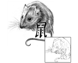 Rat Tattoo Zodiac tattoo | FTF-00014