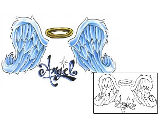 Angel Tattoo Religious & Spiritual tattoo | FYF-00044