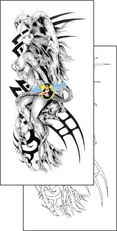 Woman Tattoo fantasy-tattoos-gary-davis-g1f-00006