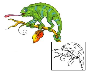 Lizard Tattoo Reptiles & Amphibians tattoo | G1F-00120