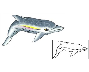 Dolphin Tattoo Marine Life tattoo | G1F-00123