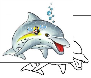 Dolphin Tattoo marine-life-dolphin-tattoos-gary-davis-g1f-00128